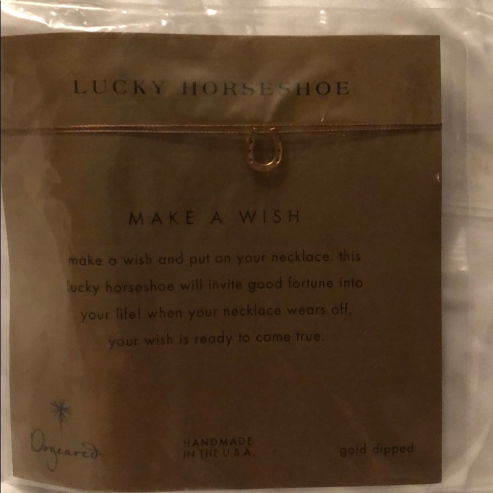 Dogeared lucky horse shoe necklace